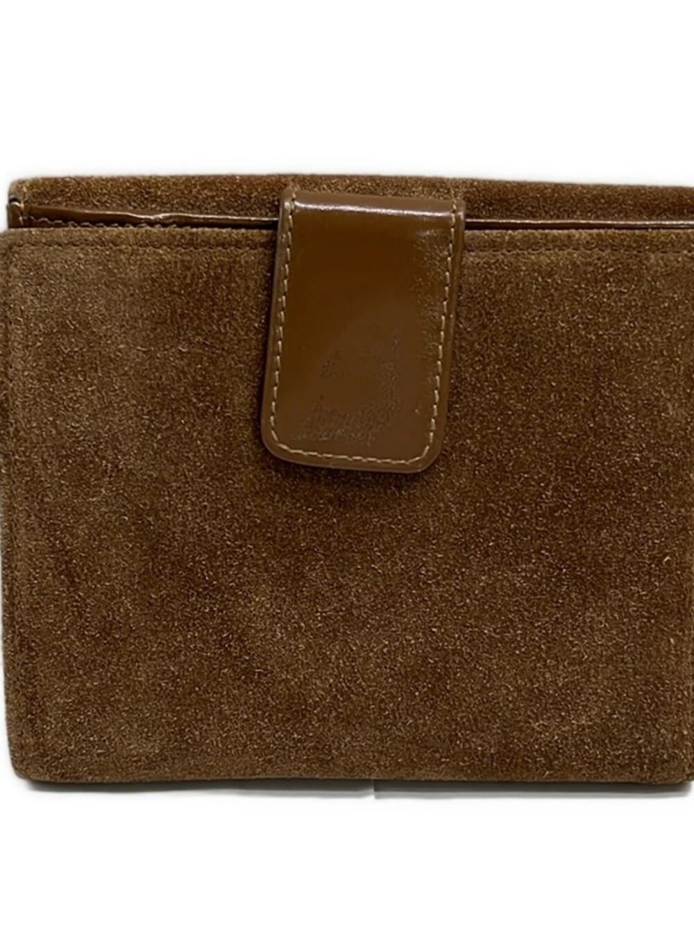 GUCCI Horsebit Brown Suede Double-hook Wallet - Picture 2 of 5